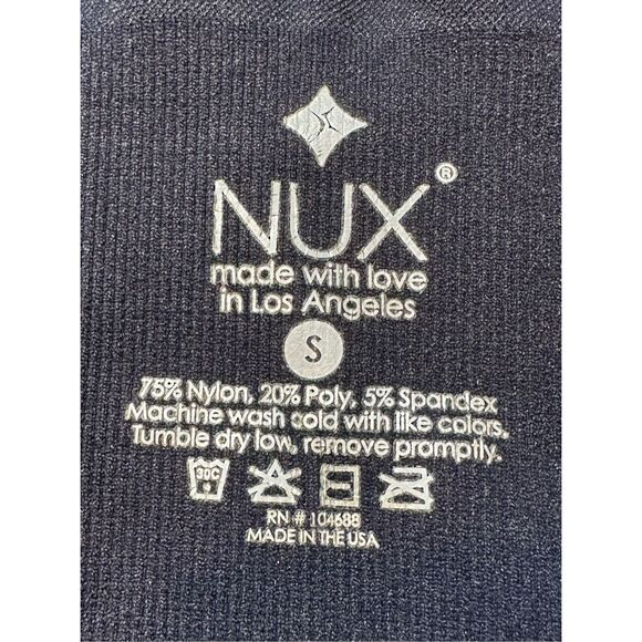 Lot of 2 NUX NeW sports bras - size Small - navy, brown - Picture 8 of 11